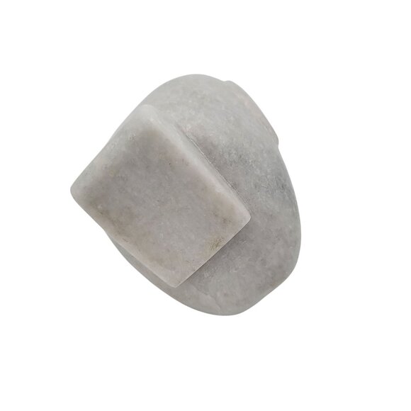 Carved White Marble Penguin Sculpture 10" Tall - Picture 5 of 6